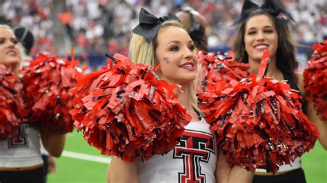 Photos Texas Tech Cheerleaders Pom Squad Band At 2018 Advocare Texas Kickoff