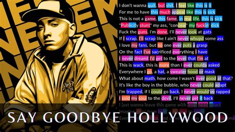 Eminem Say Goodbye Hollywood Rhymes Highlighted Youtube