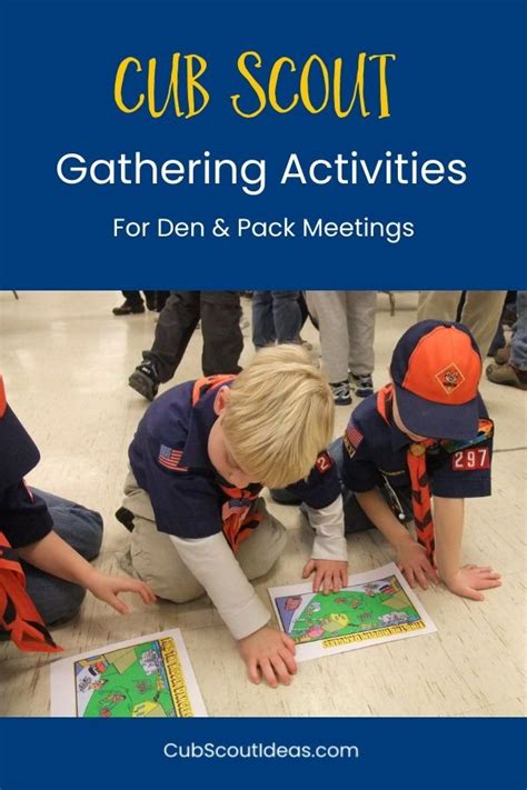 Cub Scout Gathering Activities Are A Great Way To Start Your Den Or