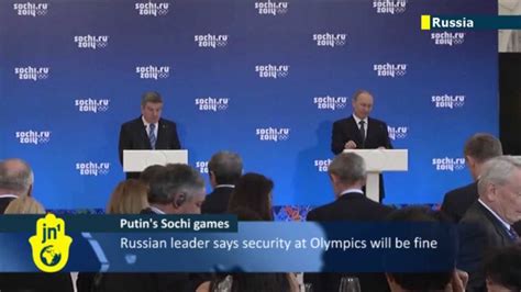 Sochi Winter Olympics Russian President Vladimir Putin Confident Of