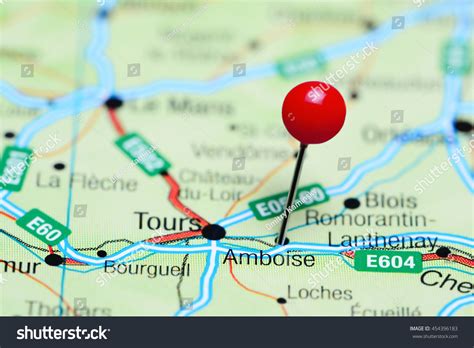 Amboise Pinned On Map France Stock Photo 454396183 Shutterstock