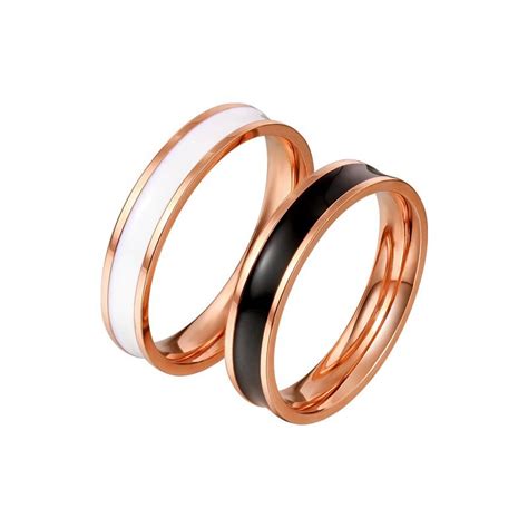stainless steel wedding jewelry stainless steel ring gold ring black white black aliexpress