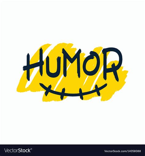 Humor Brush Lettering Royalty Free Vector Image