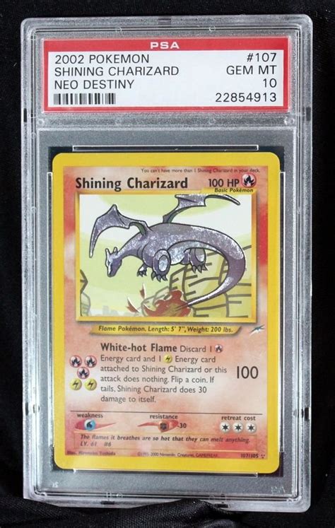 Maybe you would like to learn more about one of these? Graded PSA 10 GEM MINT Shining Charizard 107/105 Neo Destiny Pokemon Card TCG