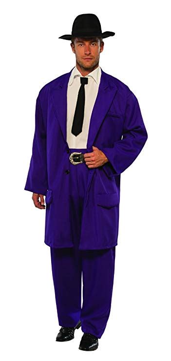 Purple Zoot Suit Gangster Mobster 1920s 1940s Mob Mafia Adult Mens