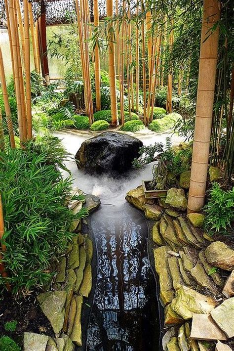Zen Garden With Bamboo And Pond Japanese Gardening Pinterest Zen