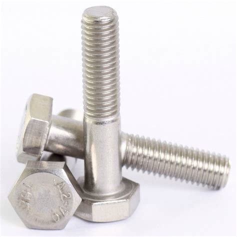 A2 Stainless Steel Hexagon Head Bolts Din 931 Bolt Base