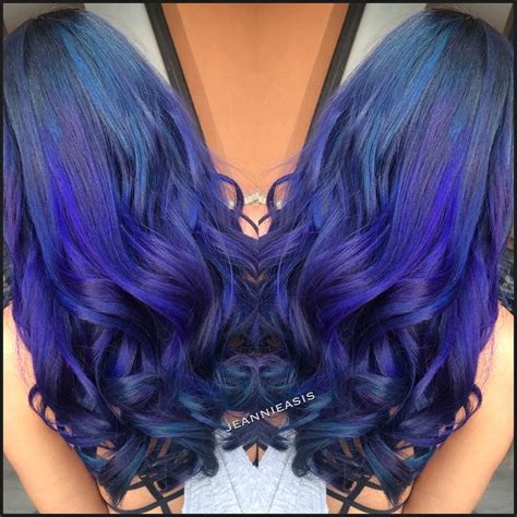Galactic Purpleblue Ombre Blue Purple Hair Purple Blue
