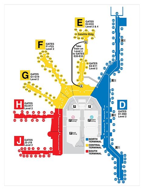 Map Of Miami Airport Airport Terminals And Airport Gates Of Miami