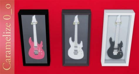 Electric Guitar Display Case At Caramelize Via Sims 4 Updates Sims 4