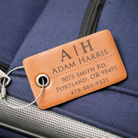 Personalized Custom Leather Luggage Tags Men S Gifts Travel Wedding