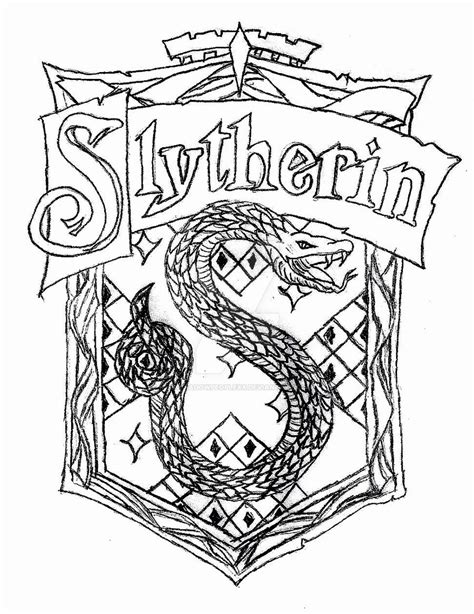 The Slytherin Crest By Xxshadowpeoplexx On Deviantart