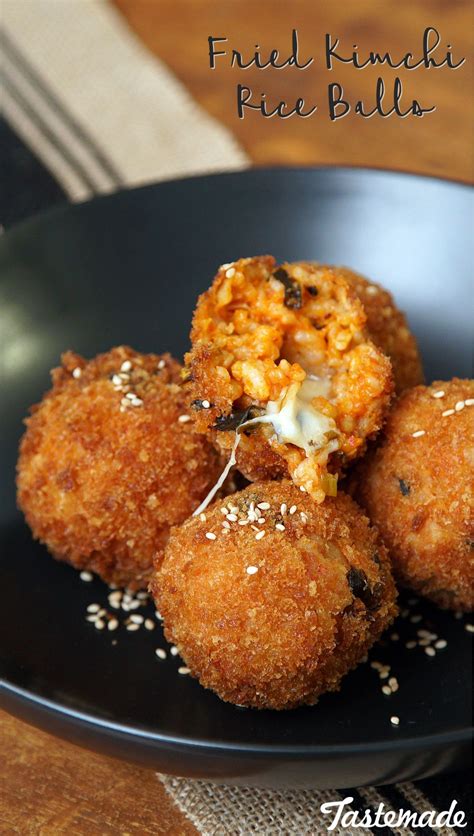 Fried Kimchi Rice Balls Recipe Recipes Cooking Recipes Yummy Food