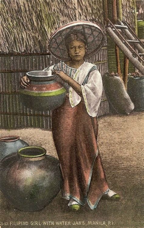 filipina with water jag ca 1910 s philippines culture manila philippines philippine art