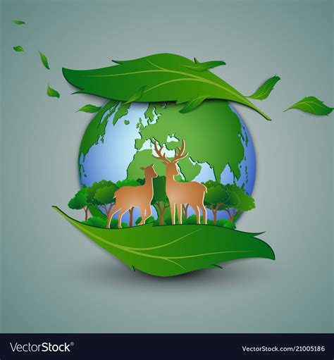 Concept Of Eco Friendly Save The Environment Vector Image