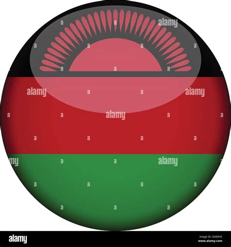 Malawi Flag In Glossy Round Button Of Icon Malawi Emblem Isolated On