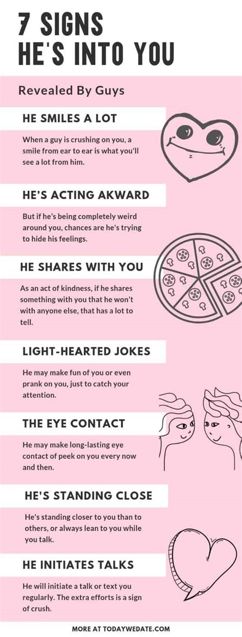 Signs That He Likes You Infographic 1 Today We Date