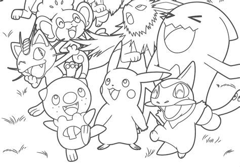 Pokemon Coloring Pages Pikachu And Friends Wickedgoodcause