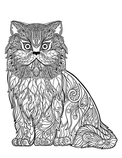 Funny Cat Coloring Pages Printable