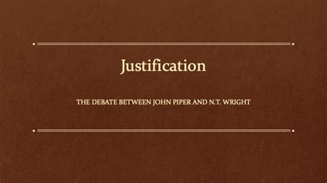 Justification Wright And Piper