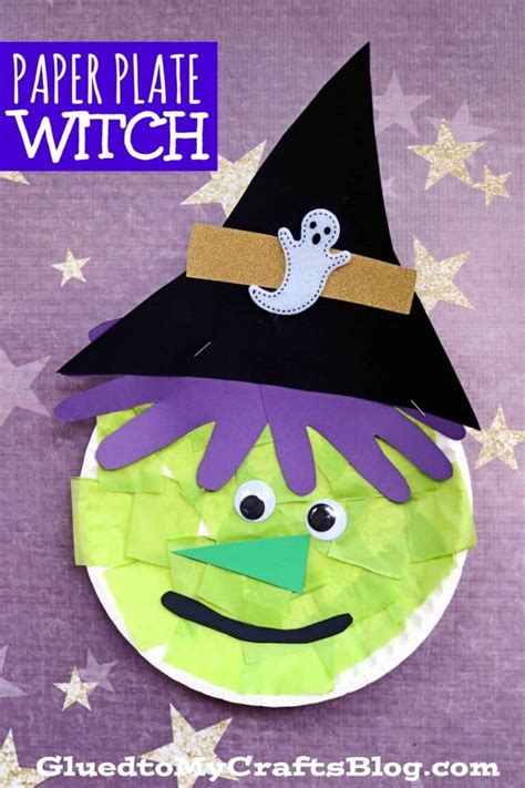 Paper Plate Halloween Witch Craft