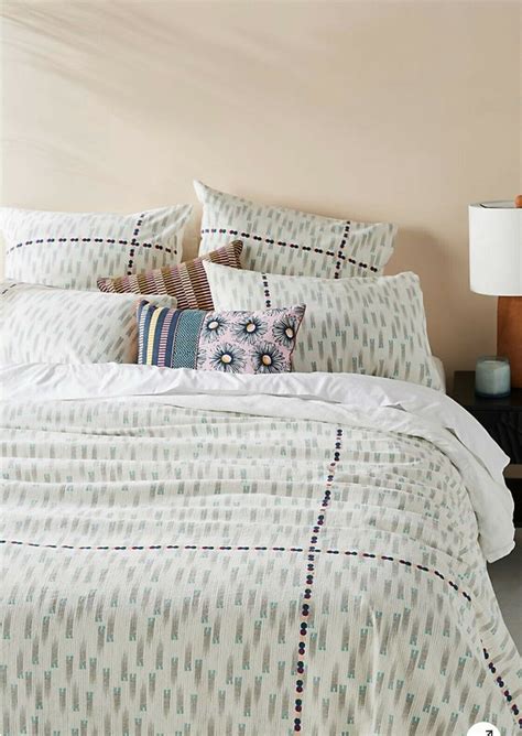 New Anthropologie Suno Embroidered Catalan Duvet Cover Shipped With