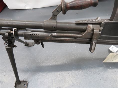 Deactivated Mki Bren Light Machine Gun303 Mkii Blackened Barrel