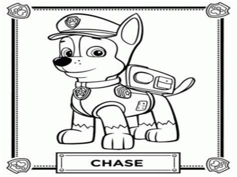 Paw Patrol Coloring Page Chase