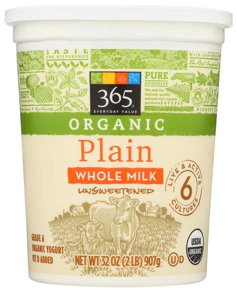 365 Everyday Value Organic Whole Milk Yogurt Plain 32 Oz