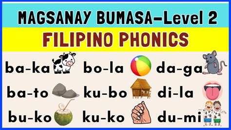 Filipino Phonics Magsanay Bumasa Level 2 Learn To Read Kinder