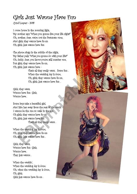 Twothreesixnineseveneightone Cyndi Lauper Girls Just Want To Have Fun Songtext