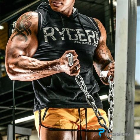 Áo ba lỗ tập gym nam có nón ryder a644 trắng gym passion chuyên quần áo tập gym nam nữ