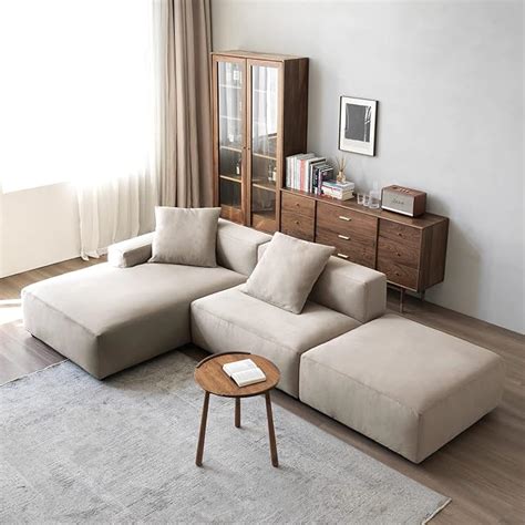 Acanva Luxury Modern Modular L Shape Sectional Sofa Set 3