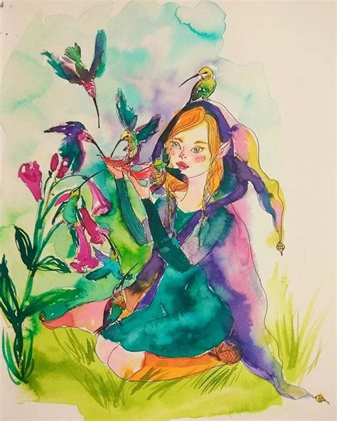 In A Secret Garden Hummingbird Fairy Рисунки