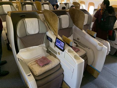 First class consists of 2 rows of closed suites per 4 in each. Review: Emirates Business Class Boeing 777-300er Chennai ...