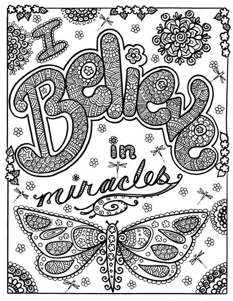 I Believe in Miracles - Coloring Sheet | Quote coloring pages, Butterfly coloring page, Insect