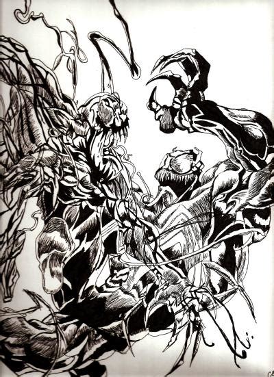 Venom And Carnage Fighting By Whitelion67 On Deviantart