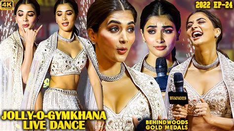pooja hegde 😍kills it with her fiery dance 🔥dazzles in arabic kuthu dress ️can t take your eyes