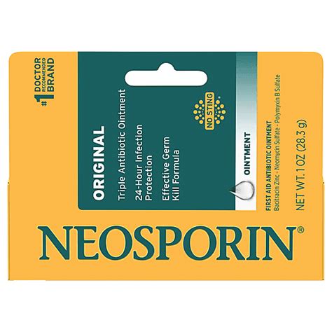 Neosporin Original First Aid Antibiotic Bacitracin Ointment 1 Oz
