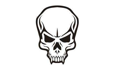 Scary Tattoo Skull Skeleton Horror Logo Gráfico Por Enola99d · Creative