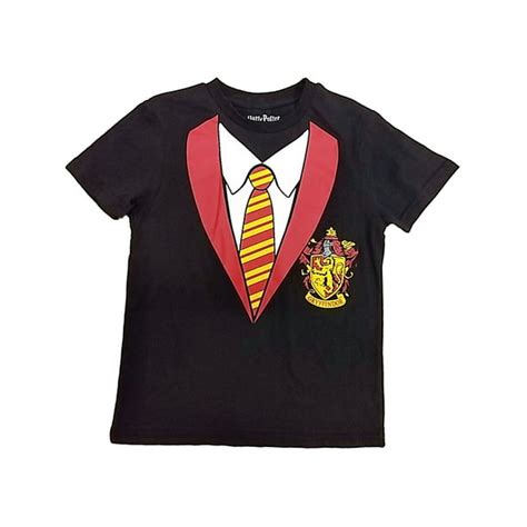 Boys Black Harry Potter Halloween T Shirt Gryffindor Tee Shirt
