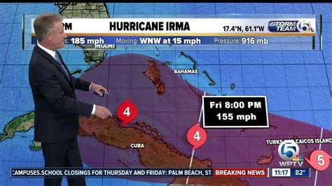 Category 5 Hurricane Irmas Winds At 185 Mph Youtube