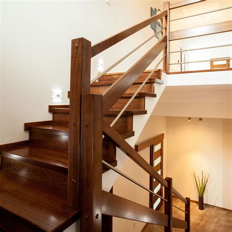 Wood Stair Banisters And Railings Craftsman Staircase Design
