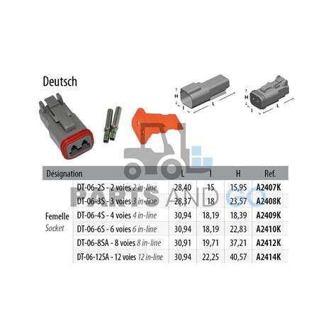 Kit Connecteur Deutsch Femelle Voies Parts Go
