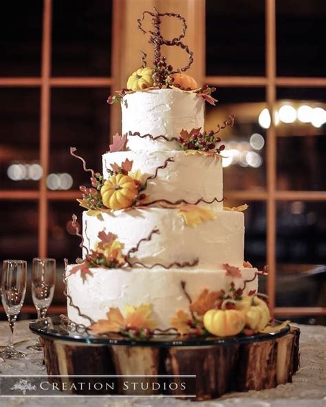 Fall Wedding Cakes With Leaves Weddinginclude Wedding Ideas