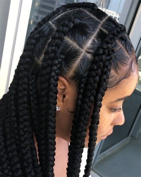 Braided Hairstyles Updo Big Box Braids Hairstyles Big Braids Black Girl Braided Hairstyles