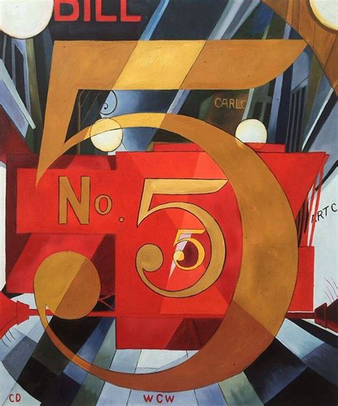 Demuth I Saw The Figure 5 In Gold Reproduction Paintings