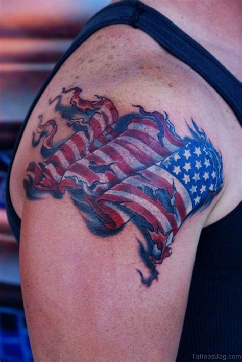 53 Top Flag Tattoos On Shoulder