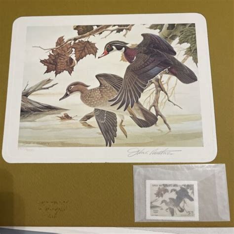 1982 Ohio First Of State Duck Stamp Print John Ruthven Stamp Ebay