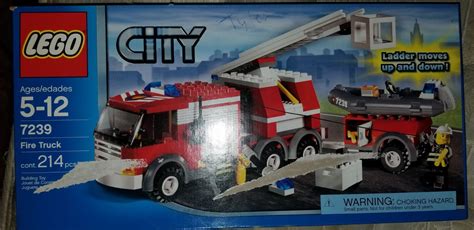 Lego City Firetruck Retired Set 7239 New Box Has Tape Tears As Shown